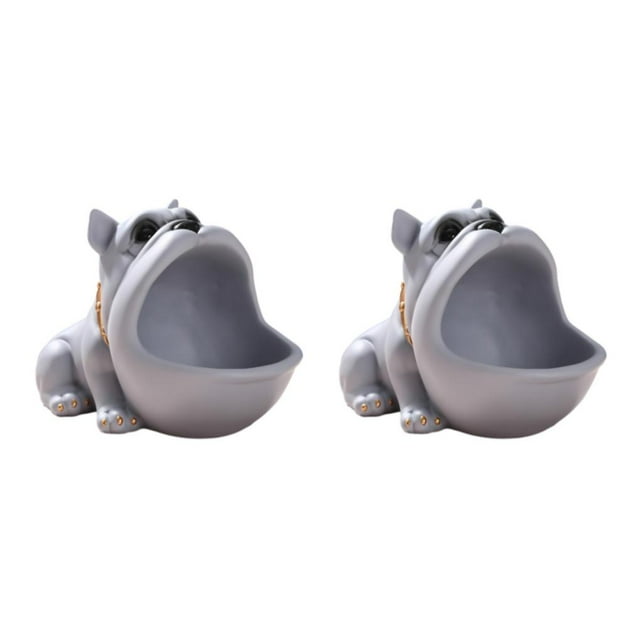 Injueey Decoración de pasillo Adorable reemplazo inodoro sala de estar Control remoto reloj de soporte de almacenamiento de llaves contenedor Gris Tipo 1 2Conjunto