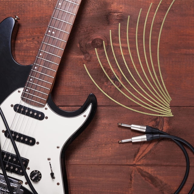 IDEANATEGRATE 10Ud Hilos De Latón Dorado Para De Guitarra Acústica Eléctrica Con Superficie Lisa