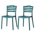 thumbnail image 3 of Stackable Modern Plastic Indoor and Outdoor Dining Chair with Ladderback Design for All Weather Use, 3 of 10