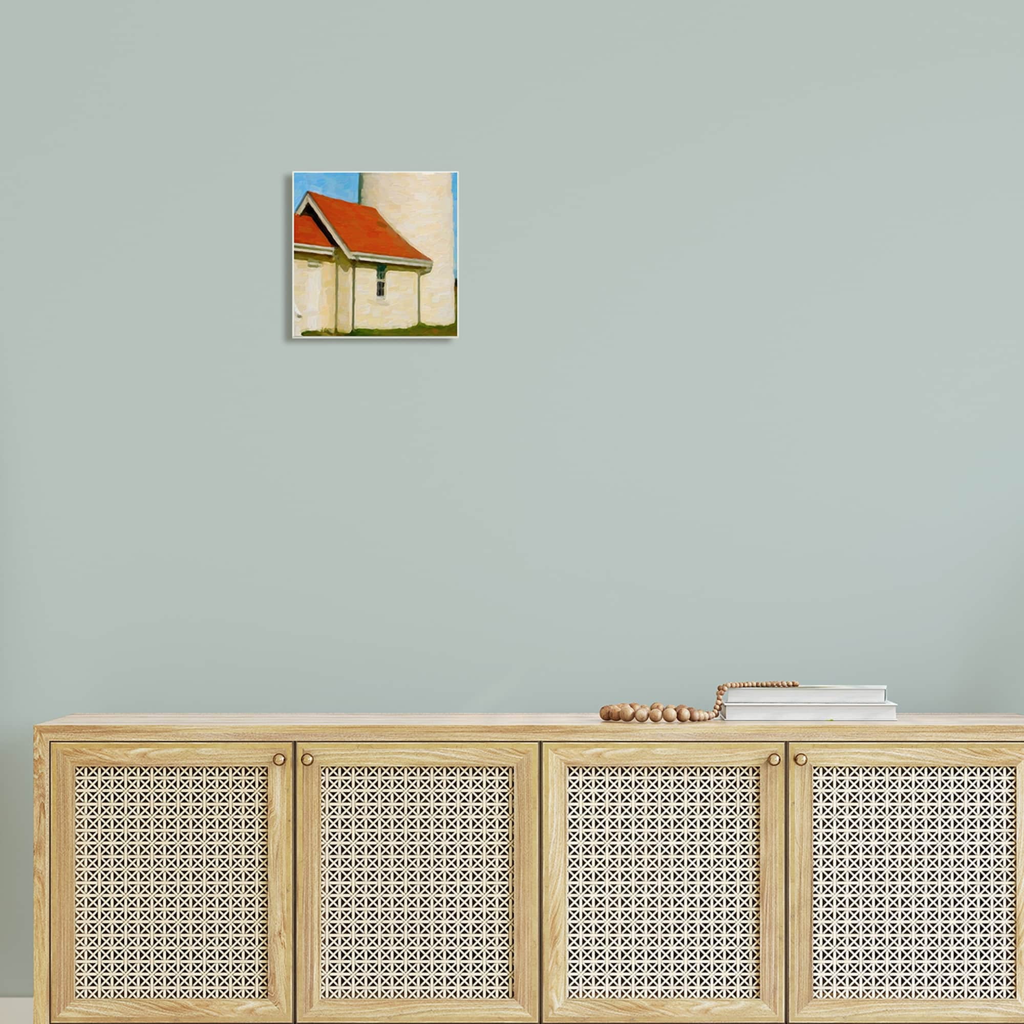 Stupell Industries Close Up Ocean Lighthouse Coastal Building Architecture Painting Unframed Art Print Wall Art, Design by Graffitee Studios