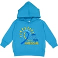 thumbnail image 2 of Inktastic Just Down Right Awesome Down Syndrome Awareness Ribbon Toddler Hoodie, 2 of 4