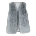thumbnail image 2 of HongQid Womens Faux Fur Vest Coat Winter Shaggy Casual V-neck Jackets Warm Fuzzy Outerwear, 2 of 3