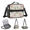 thumbnail image 4 of Pioneer Flower Floral Print Pattern Insulated Lunch Bag with Shoulder Strap and Bottle Holder,Bento School Lunch Bag Box,11x9.5x3.5 Inches, 4 of 4