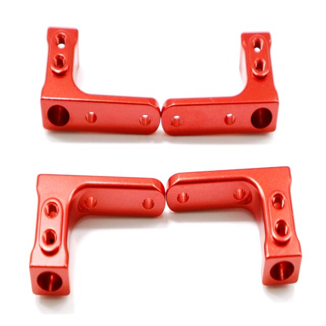Tholdsy RCGOFFLOW-pedales mecanizados CNC de aleación de aluminio, montaje para pedales de control remoto 1/10, pieza de coche HPI VENTURE RC, Kits de construcción modelo Rojo