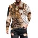 thumbnail image 5 of Blusas y camisas de manga larga con cuello redondo para hombre, blusa informal de manga larga con cuello redondo y estampado., 5 of 5
