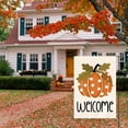 thumbnail image 5 of Sm:)e Welcome Polka Dot Pumpkin Fall Garden Flag 12 x 18 Inch, Double-Sided Printing, Seasonal Farmhouse Yard Outdoor Decor, 5 of 7