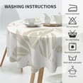 thumbnail image 6 of YFYANG 60 inch Round Table Cloth, Reusable Polyester Plant Floral Textures Table Cover for Indoor Outdoor Kitchen Restaurant Table Decoration Tablecloths, 6 of 8