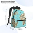thumbnail image 4 of Gaeub World Travel Line Icons Map School Backpack Waterproof Bookbag for Men Women College High School Bags, 4 of 8