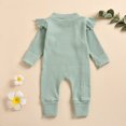thumbnail image 4 of Fesfesfes Newborn Baby Bodysuit Boys Girls Zipper Long Sleeve Knitted Romper Jumpsuit Outfits, 4 of 9