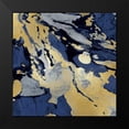 thumbnail image 2 of Carson, Danielle 12x12 Black Modern Framed Museum Art Print Titled - Marbleized in Gold and Blue I, 2 of 5