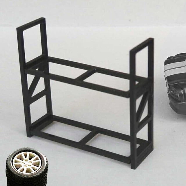 Estante para neumáticos a escala 1/64, estante para guardar neumáticos, estantería para garaje, soporte para neumáticos de repuesto para garaje de