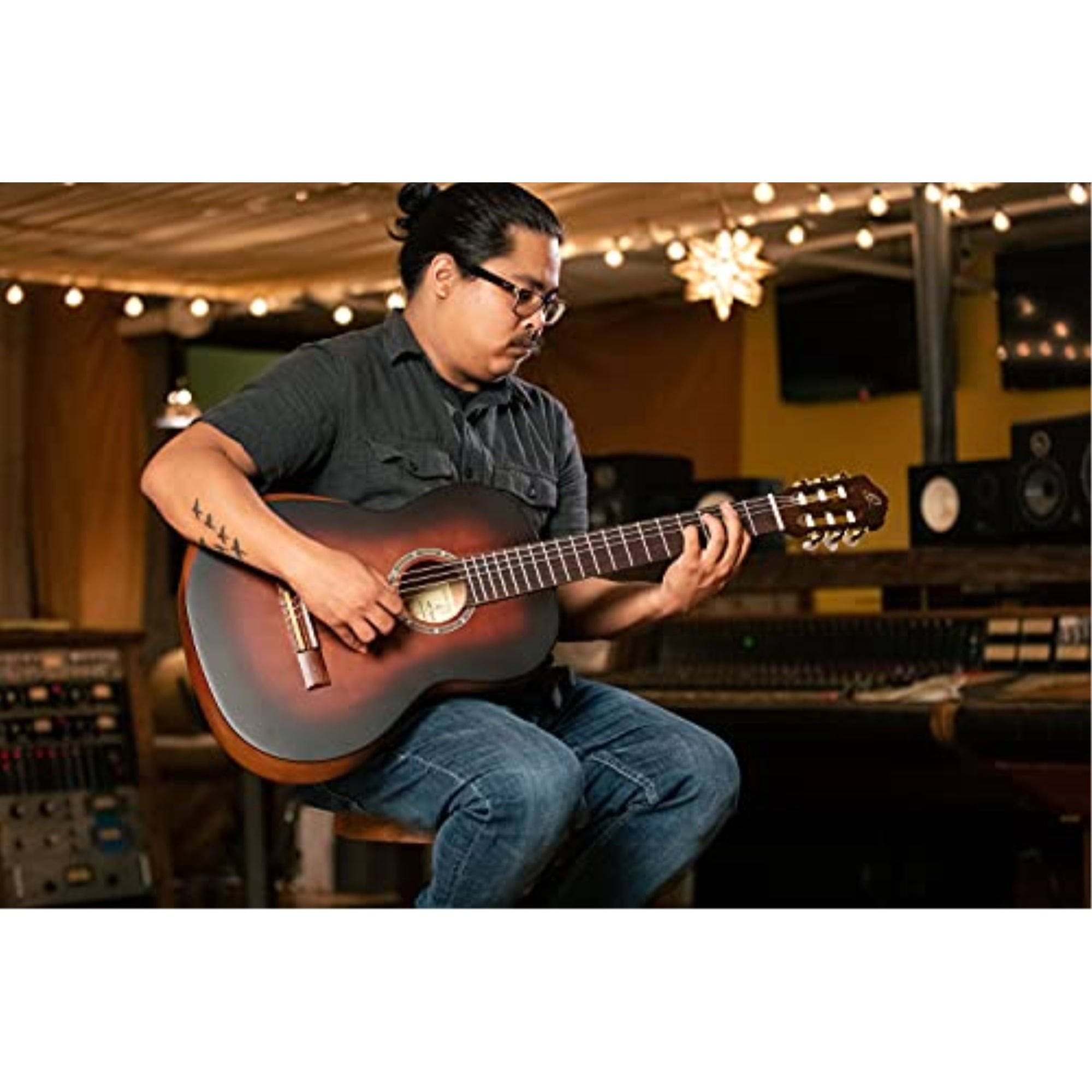 Ortega Family Series Pro Spruce Top Bourbon Fade Classical Guitar | R55BFT
