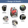 thumbnail image 5 of Large Clear PVC Backpack Heavy Duty See Through Backpack for Adults Work Travel, Heart-black Cats Printed 12L, 5 of 8