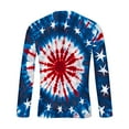 thumbnail image 4 of Tie Dye Shirts for Men Long Sleeve Crew Neck Colorful Graphic Base Tee Shirt Casual Tshirts Spring Fall Tops (M, Blue 02), 4 of 5