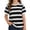 00$-Black1789, variant on Hiijoy Girls Striped Short Sleeve T Shirt Casual Round Neck T-Shirt Tee Top, Sizes 4-14