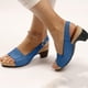 thumbnail image 2 of Amzcrzy Zapatos de mujer,Zapatos de mujer,Zapatillas de mujer, Zapatos de tacón bajo grueso y cómodos y elegantes para mujer, sandalias de verano con tacón grueso y hebilla, zapatos informales con pu, 2 of 4