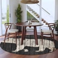 thumbnail image 5 of 6ft Washable Round Rug, Retro Texture Non-Slip Circle Area Rug for Living Room Bedroom, Brown Bear Modern Silhouette Indoor Floor Mat for Home Decor, 5 of 9
