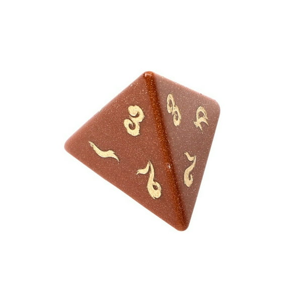 Goldstone Dice Set  Hand-Carved Gemstone Dice D4 D6 D8 D10 D12 D20 Percentile or 7PCS Polyhedral Set for DnD & Tabletop RPG