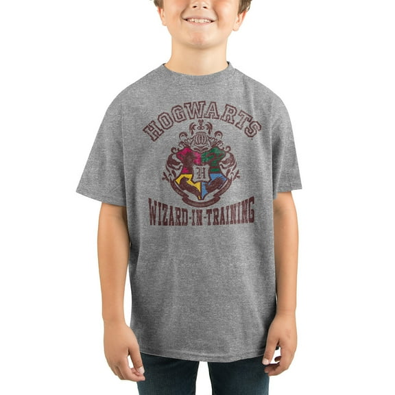 Harry Potter Hogwarts Wizard In Training Graphic Tee Boys T-shirt-Medium