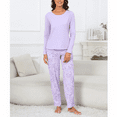 thumbnail image 5 of WQD Womens Pajama Sets 2 Piece Lounge Sets Soft Loungewear Comfy Pj Sets Long Sleeve Top and Pants Loose Sleepwear with Pockets for Fall Winter Spring, 5 of 6