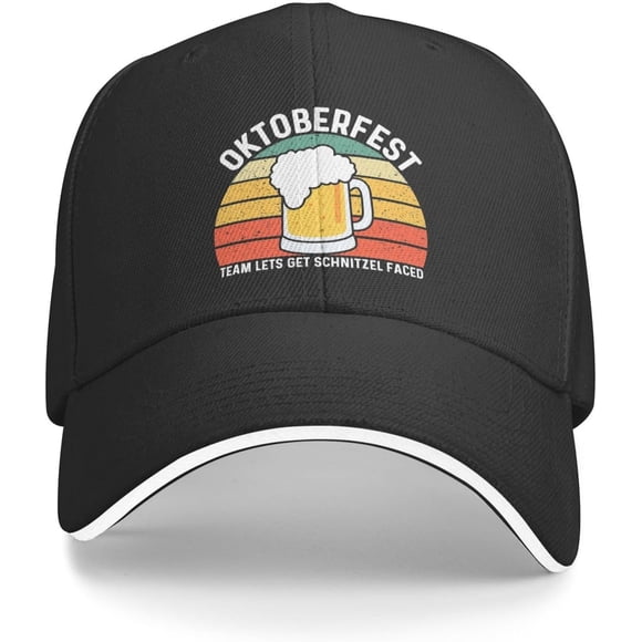 Oktoberfest Team Lets Get Schnitzel Faced Hat Men Baseball Cap Cool Hat