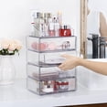 thumbnail image 3 of Organizador de maquillaje Vtopmart transparente de 5 niveles con cajón para tocador, 3 of 6
