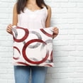 thumbnail image 2 of Red Grey Pillow Covers 20x20 Inch Decorative Throw Pillow Cover, Geometric Circle Modern Abstract Simple Art Sofa Pillowcases Accent Cushion Case Home Decor Bedroom Living Room, 2 of 6