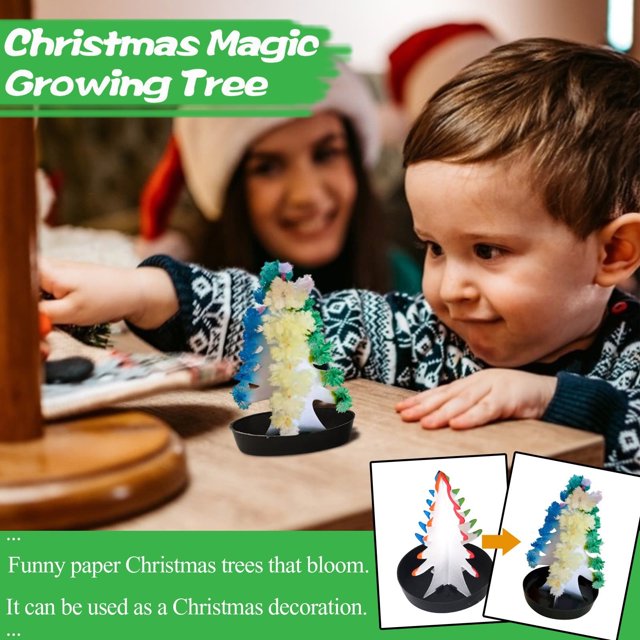 Árbol de Navidad con juguetes educativos novedosos para hacer uno mismo, 15 ml, regalo de Navidad y papel para árboles para niños en casa