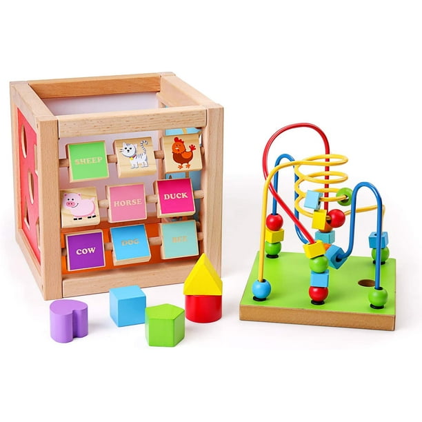 Wooden activity cube mothercare 2025