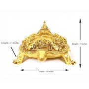 Kurma Murti vishnu Yantra Kurma Murti Brass Material Statue For Puja, Home Mandir, Gifts by Pooja Bazar 15 X 7 X 10 In