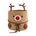 thumbnail image 2 of Zjunqe 1pc Christmas Deer Basket, Reindeer/Elk, Christmas/Gift Basket, Cute Toy Basket, for Fruits, Toys, Party Supplies, Towels, Nursery, Clothes(11.8"), 2 of 6