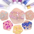 thumbnail image 4 of Lentejuelas Brillo Irfora 50ml Face Body Party Glitter Lentejuelas Sombra de ojos Brillo Brillante Maquillaje de escenario polarizado Irfora Lentejuelas Brillo, 4 of 7