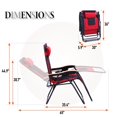 thumbnail image 7 of Sophia&William Outdoor Oversized Padded Zero Gravity Chairs Set of 2 - Red, 7 of 7