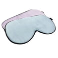 thumbnail image 3 of Paquete de 2 antifaces para dormir 100 % seda con correa ajustable, cómodos y súper suaves, incluye 1 morado, 3 of 5