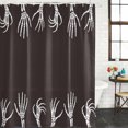 thumbnail image 4 of Halloween Shower Curtains for Bathroom, Waterproof Fabric Bath Curtains Decor, Bath Tub Curtain Brown Country Spooky Skeleton Hands Decorative Shower Curtain Sets with 12 Hooks, 72x72 Inch, 4 of 7