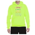 thumbnail image 2 of It Takes a Big Heart to Teach Little Minds Teachers Inpirational Inspirational/Christian Unisex Graphic Hoodie Sweatshirt, Safety Green, 2XL, 2 of 3