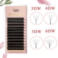 thumbnail image 2 of Goddess 3D/4D/5D W Shape pestañas 4D Premade Fan Lash Extensions 0.07 C/D Curl Natural Soft High Quality Idividual Lashes Dengxun unisex, 2 of 2