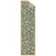 thumbnail image 6 of Ottomanson Floral Hallway Runner Rug 2'7" x 9'6" - Non Slip Low Pile Carpet, Seafoam Green, 6 of 10