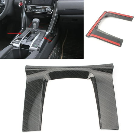Civic 3dr Carbon Fiber Spoon - GZYF ABS Carbon Fiber Style Gear Shift Panel Cover Trim For Honda Civic Sedan 2016 - 2018