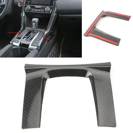 GZYF ABS Carbon Fiber Style Gear Shift Panel Cover Trim For Honda Civic Sedan 2016 -