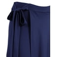 thumbnail image 4 of Doublju Women's Tie Waist Flared Wrap Maxi Skirt (Plus Size Available), 4 of 4