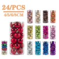 thumbnail image 2 of Adornos de bolas de Navidad de 1,18 pulgadas, juego de adornos navideños inastillables, 24 piezas de adornos para árbol de Navidad, decoración de fiesta de boda, vacaciones de Halloween, 2 of 4