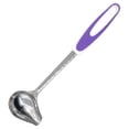 thumbnail image 2 of Stainless Steel Kitchen Ladle with Non-Slip Handle and Side Spout, Purple, 31*9 Cm, Stainless with Non Handle Small Spoon Polished Pouring Spout for Kitchen Cooking and Serving, 2 of 4