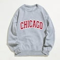 thumbnail image 2 of UJNDER Women's Crewneck Sweatshirt Valentine's Day Letter Print Pullover Long Sleeve Casual Grey L, 2 of 4