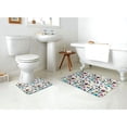 thumbnail image 4 of Xecao Dinosaur 2-Piece Vintage Seamless Anti-Skid Mat Set, featuring a stylish pattern for a safe and elegant toilet rug experience, 4 of 6