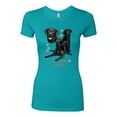 thumbnail image 2 of If It's Not a Black Lab It's Just a Dog Gift | Womens Dog Lover Slim Fit Junior Tee, Tahiti Blue, Medium, 2 of 3