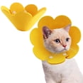 thumbnail image 1 of Collar de recuperación de gato suave para mascotas,Cono ajustable para perros y gatos,Collar de cono protector para perros después de la cirugía Amarillo, 1 of 6