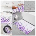 thumbnail image 6 of Lavender Bath Mat 3 Piece Bathroom Rug Set, Purple Spring Floral Botanical Butterfly Non Slip Bath Rug Contour Mat and Toilet Lid Cover, Absorbent Shower Mats Soft Bath Rugs and Mats Sets, 6 of 8