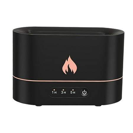 

Portable Air Humidifier with Realistic Flame Mist Maker-Black
