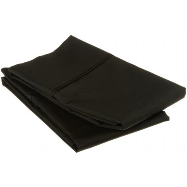 530 Thread Count Egyptian Cotton King Pillowcase Set Solid Black